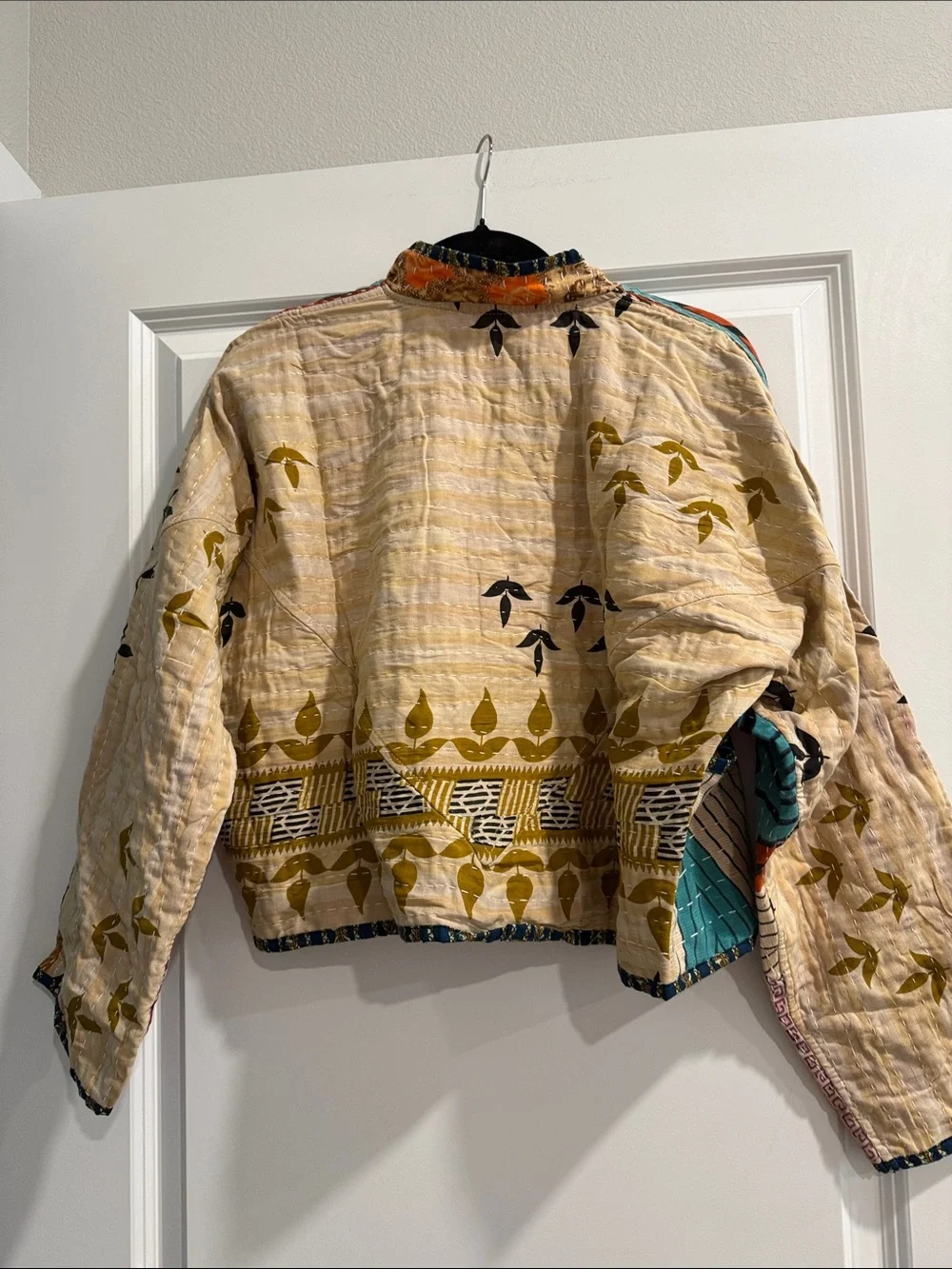 NWOT reversible KANTHA Patchwork Quilted Jacket one sz
